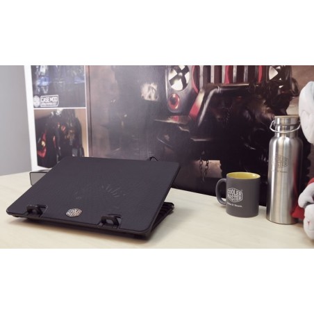 Coolermaster base refrigeradora port. ergostand iv negro/1 ventilador/4xusb 2.0/1 micro usb/17  r9-nbs-e42k-gp