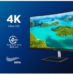 Monitor profesional curvo philips e-line 328e1ca 31.5' 4k multimedia negro