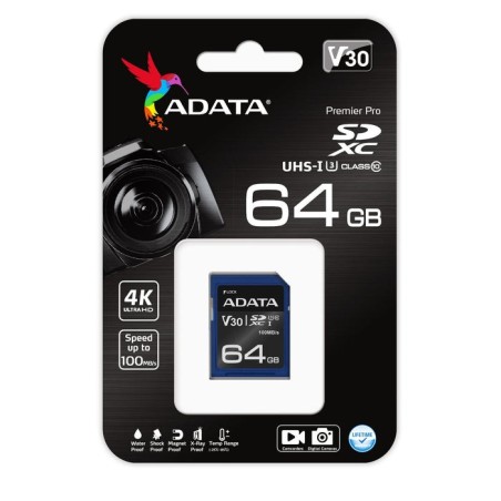 Adata asdx64gui3v30s-r memoria flash 64 gb sdxc clase 10 uhs-i