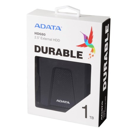 Hdd externo adata duro hd680 1tb negro adata hd680, 1000 gb, 3.2 gen 1 (3.1 gen 1), negro