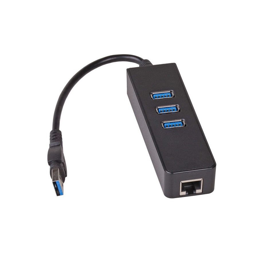 Akyga hub usb 3.0 y tarjeta de red ak-ad-32 3 x usb / rj45 10/100/1000 15 cm