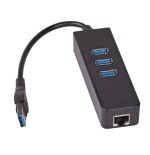 Akyga hub usb 3.0 y tarjeta de red ak-ad-32 3 x usb / rj45 10/100/1000 15 cm