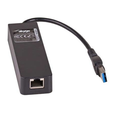 Akyga hub usb 3.0 y tarjeta de red ak-ad-32 3 x usb / rj45 10/100/1000 15 cm