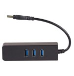 Akyga hub usb 3.0 y tarjeta de red ak-ad-32 3 x usb / rj45 10/100/1000 15 cm