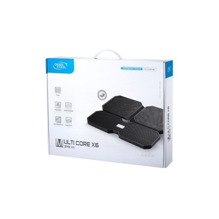 Base portatil deepcool multi core x6 refrigeradora negro dp-n422-mcx6