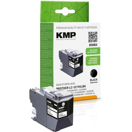 Cartucho de tinta kmp b58bx negro comp. con brother lc-3219xlbk