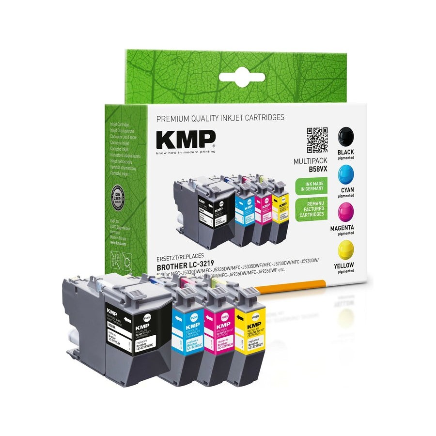 Kmp b58vx promo pack bk/c/my/y comp. with brother lc-3219valdr