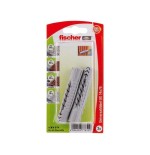 Fischer taco universal ux 14x75 k gris claro, 2 unidades 77850
