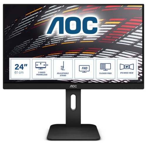 Monitor profesional aoc x24p1 24' full hd multimedia negro