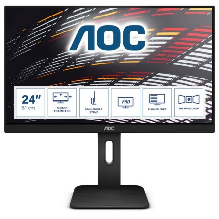Monitor profesional aoc x24p1 24' full hd multimedia negro