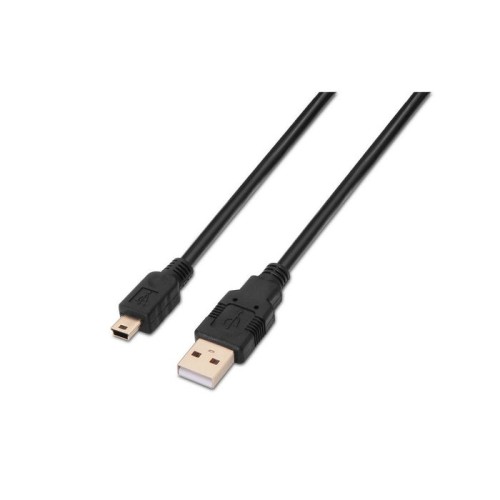 Aisens cable usb 2.0 - tipo a macho a mini b macho - 0.50m - negro