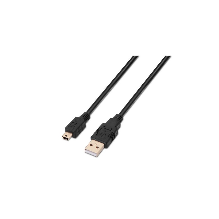 Aisens cable usb 2.0 - tipo a macho a mini b macho - 0.50m - negro