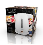 Hervidor de agua adler ad 1272 tetera eléctrica 1 l avellana, blanco 1600 w