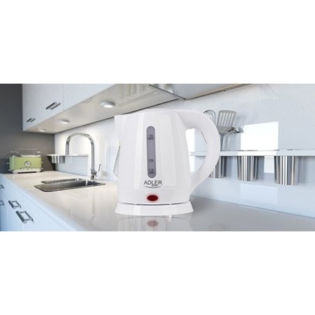 Hervidor de agua adler ad 1272 tetera eléctrica 1 l avellana, blanco 1600 w