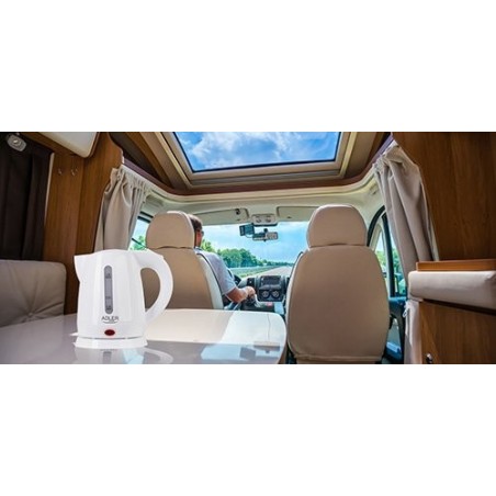 Hervidor de agua adler ad 1272 tetera eléctrica 1 l avellana, blanco 1600 w