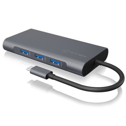Dockingstation icybox usb-c - usb3.0/hdmi/vga/lan/sd/msd/