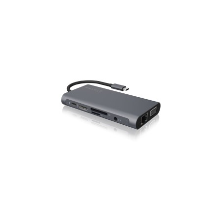 Dockingstation icybox usb-c - usb3.0/hdmi/vga/lan/sd/msd/