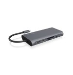Dockingstation icybox usb-c - usb3.0/hdmi/vga/lan/sd/msd/