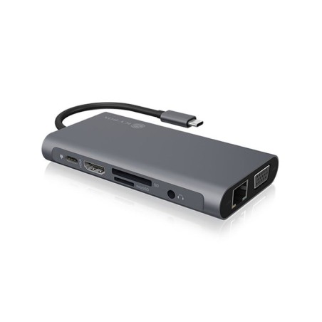 Dockingstation icybox usb-c - usb3.0/hdmi/vga/lan/sd/msd/