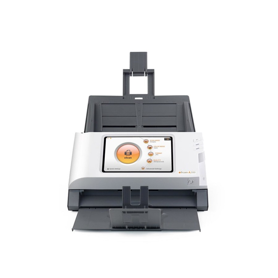 Plustek escan a280 essential 600 x 600 dpi escáner con alimentador automático de documentos (adf) negro, blanco a4
