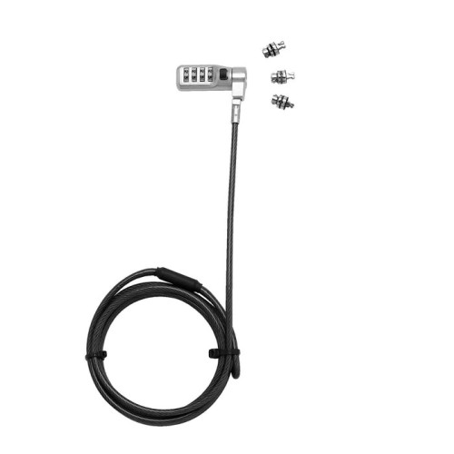 Dicota universal security cable lock 3 exchangeable heads fits all slots preset code