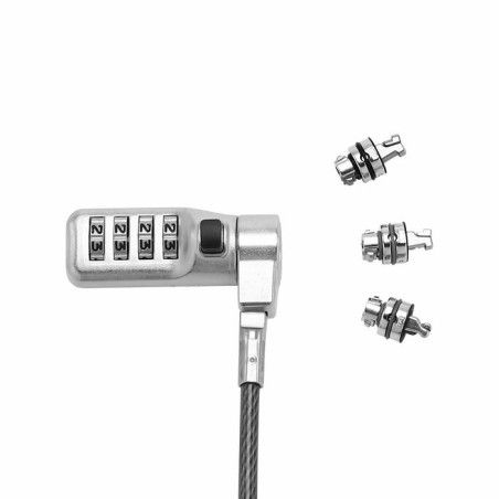 Dicota universal security cable lock 3 exchangeable heads fits all slots preset code