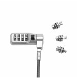 Dicota universal security cable lock 3 exchangeable heads fits all slots preset code