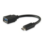 Equip adaptador usb tipo c a usb 3.0  0.15m negro 133455
