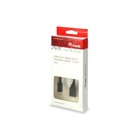 Equip adaptador usb tipo c a usb 3.0  0.15m negro 133455