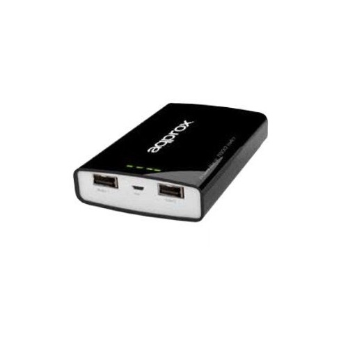 Approx cargador usb power bank 7800 negro