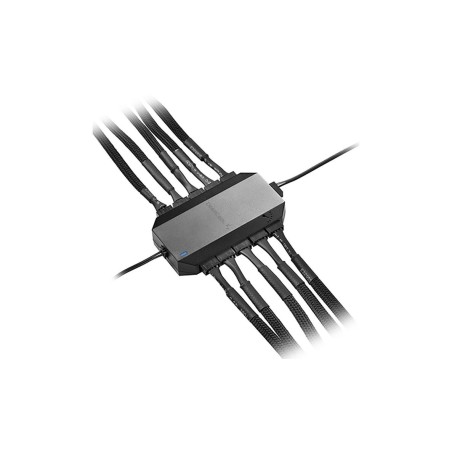 Hub 10 ventiladores deepcool fh-10 negro hasta 10 ventiladores/4 pines/conector sata dp-f10pwm-hub