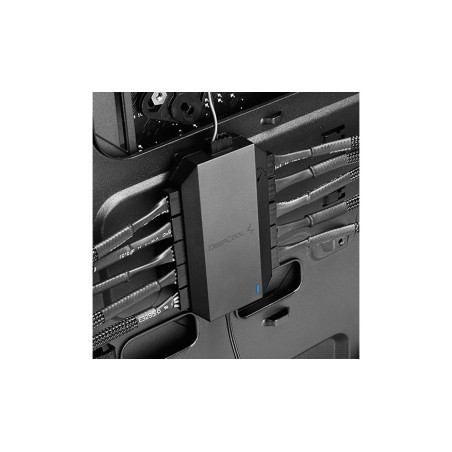 Hub 10 ventiladores deepcool fh-10 negro hasta 10 ventiladores/4 pines/conector sata dp-f10pwm-hub