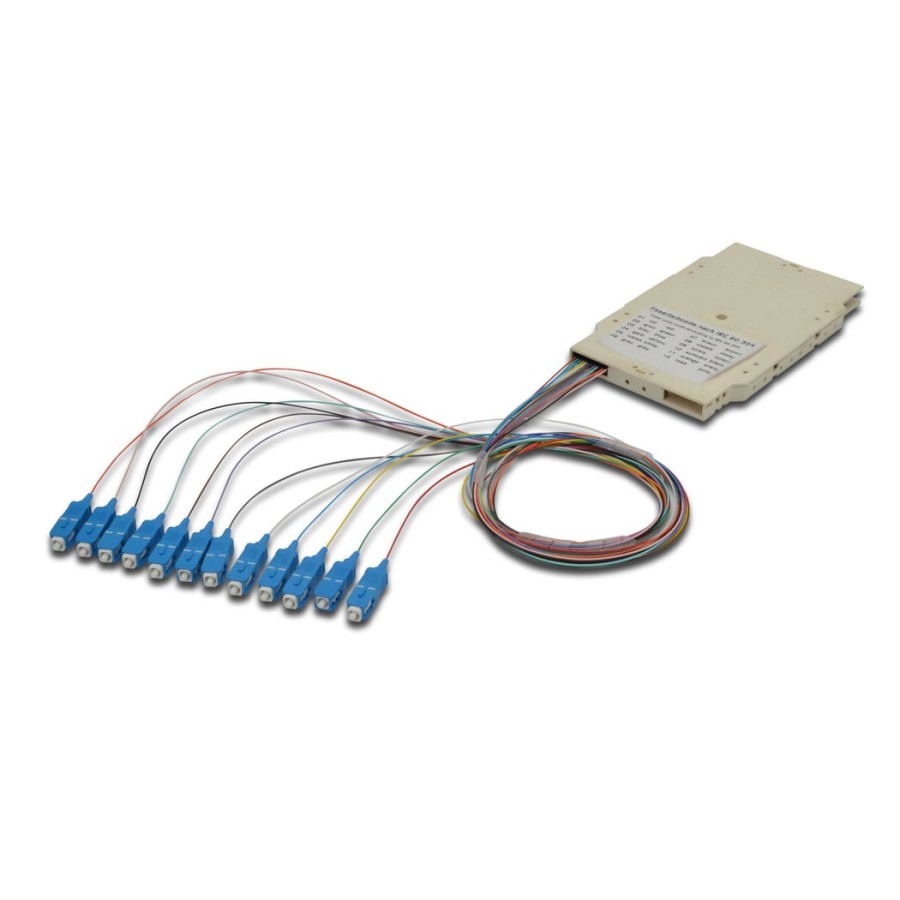 Digitus caja de empalme de 12 fibras, premontada sc (upc), multimode