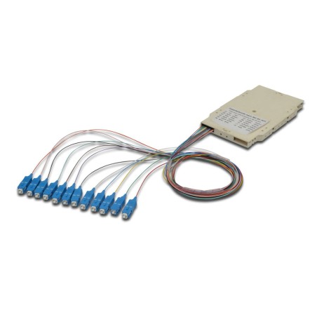 Digitus caja de empalme de 12 fibras, premontada sc (upc), multimode