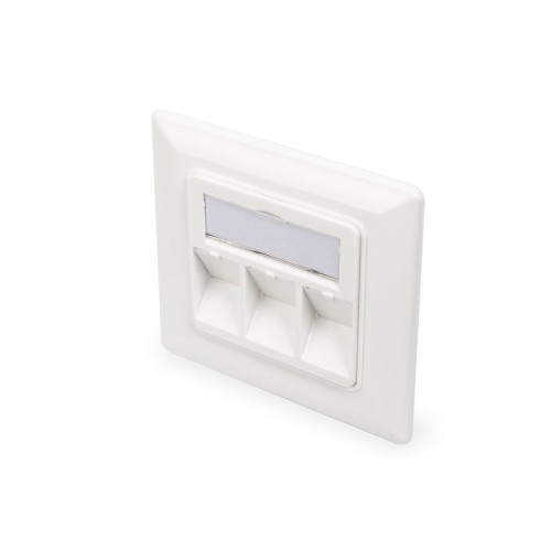 Digitus toma para módulos keystone, marco de 80 x 80 mm y placa central de 50 x 50 mm