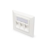 Digitus toma para módulos keystone, marco de 80 x 80 mm y placa central de 50 x 50 mm