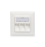 Digitus toma para módulos keystone, marco de 80 x 80 mm y placa central de 50 x 50 mm