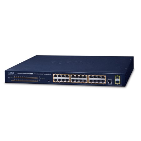 Planet gs-4210-24p2s switch gestionado l2/l4 gigabit ethernet [10/100/1000] energía sobre ethernet [poe] 1u azul