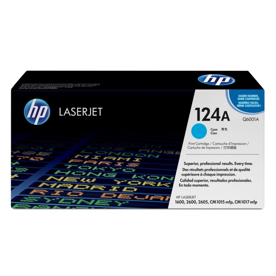 Hp toner original 124a cyan q6001a