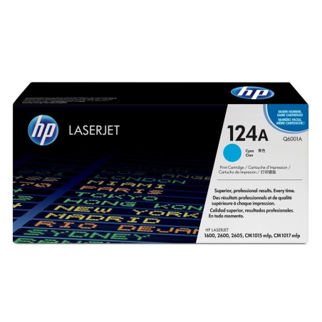 Hp toner original 124a cyan q6001a