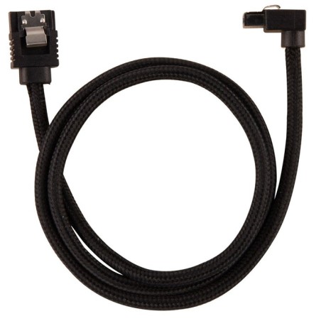 Cable sata premium corsair con conector de 90 °, paquete de 2 - negro