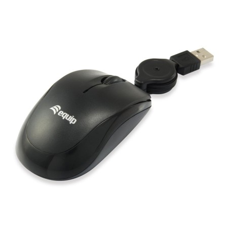 Equip raton optical travel mouse cable retractil