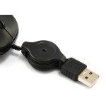 Equip raton optical travel mouse cable retractil