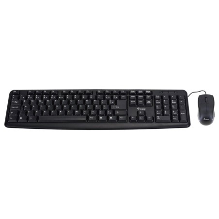 Combo teclado + mouse usb equip life color negro italiano