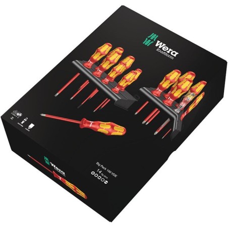 Wera kraftform big pack 100 vde juego destornillador estándar