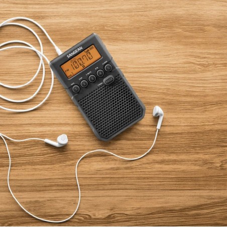 Sangean dt-800 negro radio digital bolsillo am fm con rds pantalla lcd batería recargable