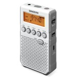 Sangean dt-800 blanco radio digital bolsillo am fm con rds pantalla lcd batería recargable