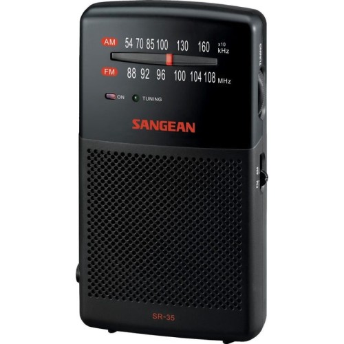 Sangean sr-35 negro radio de bolsillo fm/am altavoz integrad