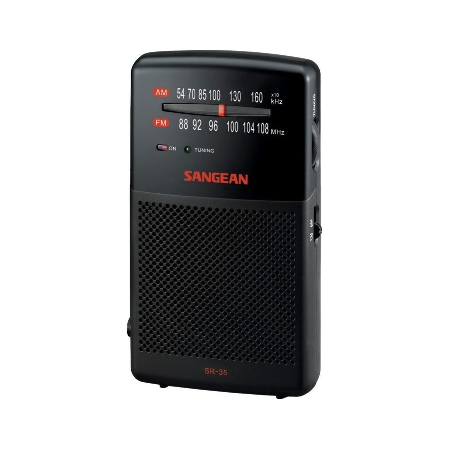 Sangean sr-35 negro radio de bolsillo fm/am altavoz integrad