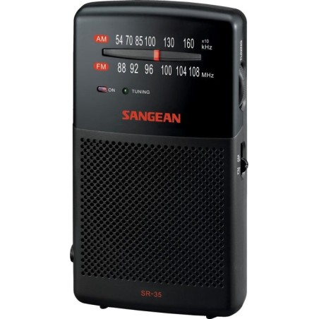 Sangean sr-35 negro radio de bolsillo fm/am altavoz integrad
